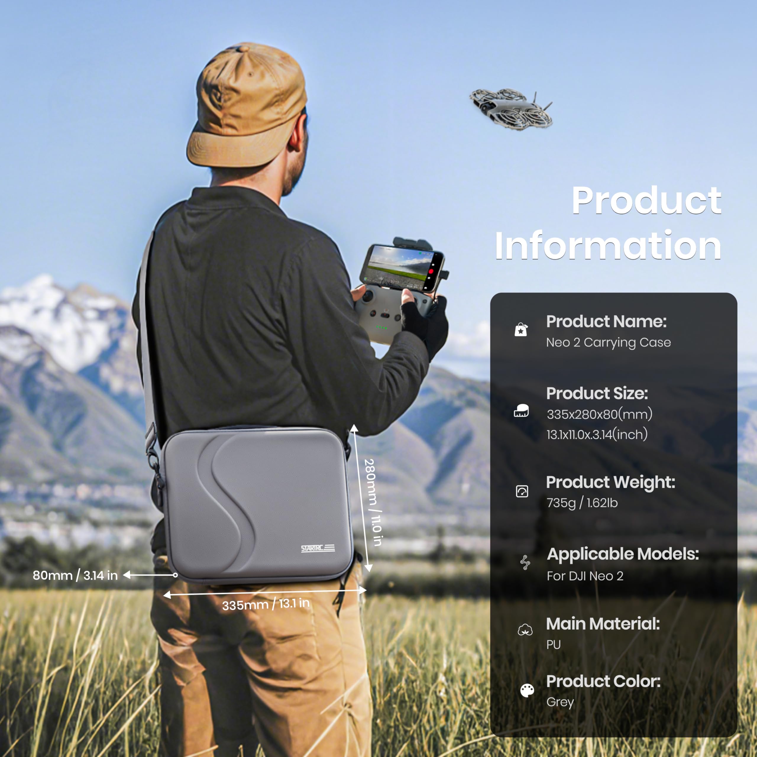 Rc Helicopter Bag - DJI Neo 2 Aksesuarları için Taşıma