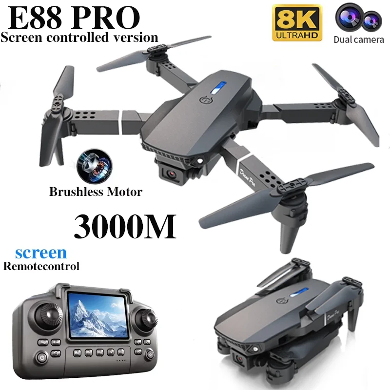 Profesyonel E88 PRO Drone, Ekr - Rc Helicopter Case incelemesi ve fiyatı